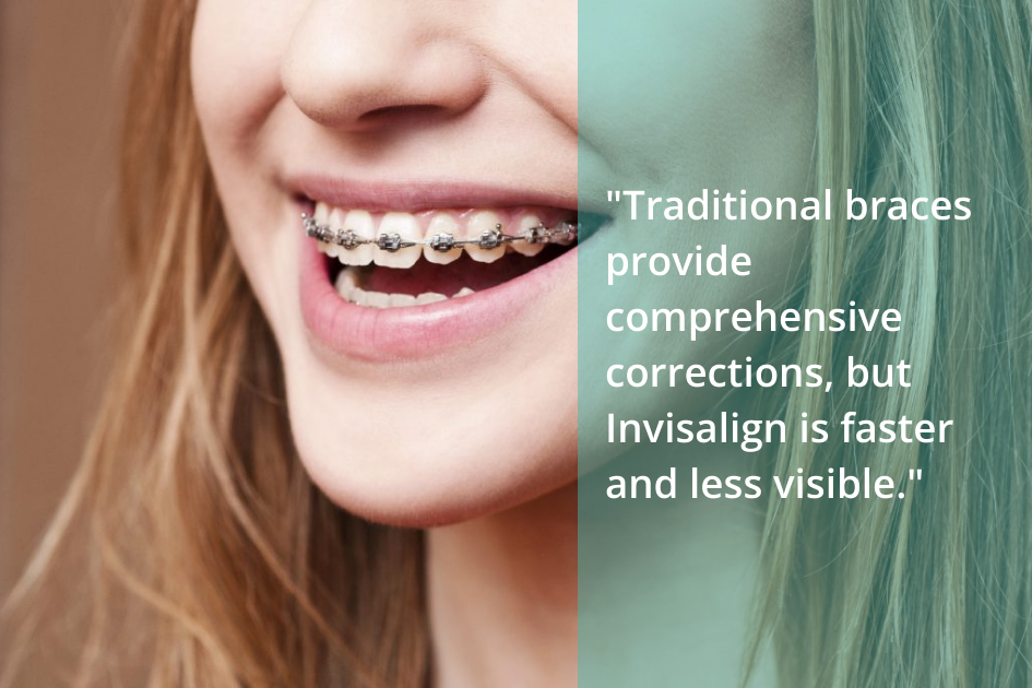 Traditional braces provide comprehensive corrections